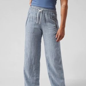 Athleta Cabo Linen Wide Leg Pants Size 18 - NWT
